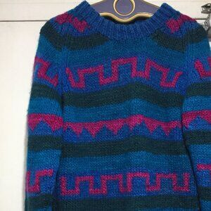 VINTAGE ALISON WONDERLAND HAND KNITTED WOOL SWEATERS SIZE M